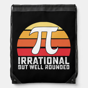 Irrational But Well Rounded Pi Day Math Vintage Drawstring Bag