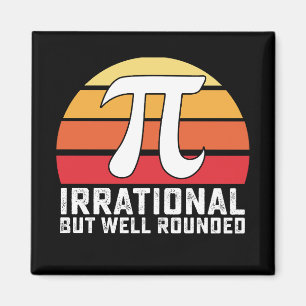 Irrational But Well Rounded Pi Day Math Vintage Magnet