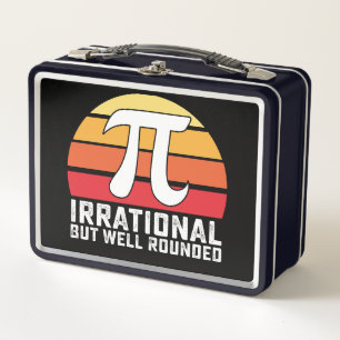 Irrational But Well Rounded Pi Day Math Vintage Metal Lunch Box