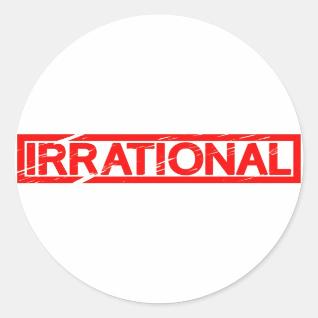 Irrational Stamp Classic Round Sticker (Front)