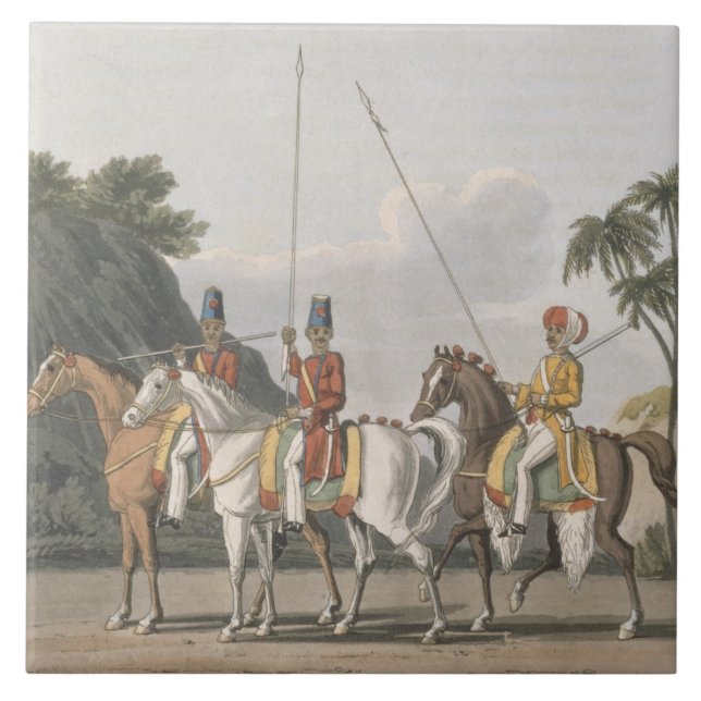 Irregular Cavalry, Bengal Army 1817, plate 5 from Tile (Front)