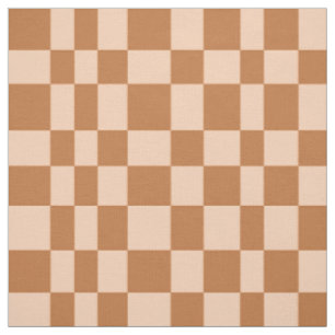 Irregular Checkerboard Fall Checkered Burnt Orange Fabric
