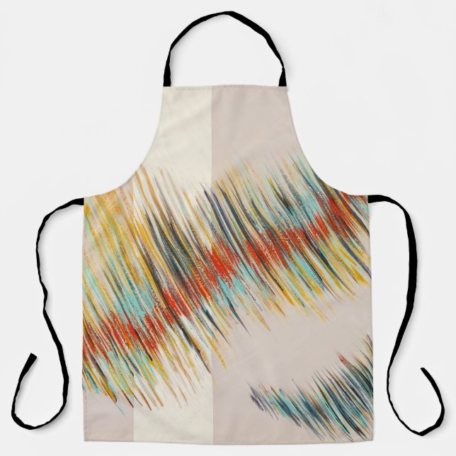 Irregular Curves Abstract Painting Art Apron (Front)