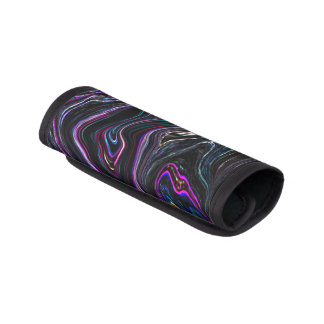 Irregular curves with color suffocated by the dark luggage handle wrap