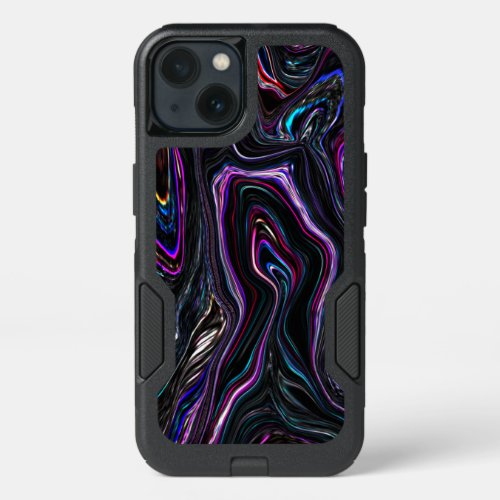 Irregular curves with color suffocated by the dark iPhone 13 case