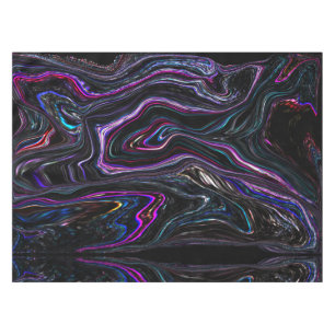 Irregular curves with color suffocated by the dark tablecloth