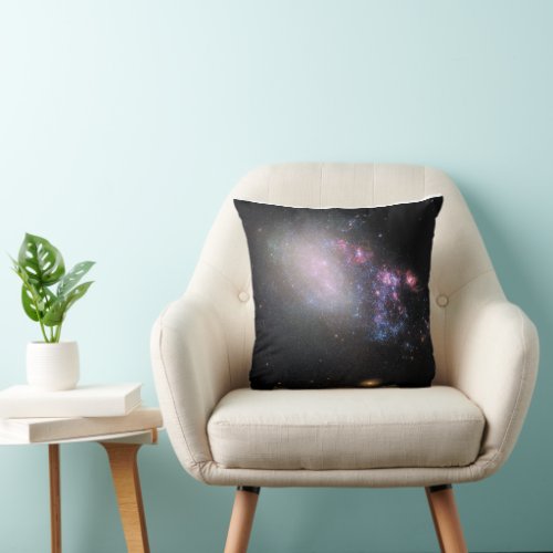 Irregular Galaxy Ngc 4485 Throw Pillow