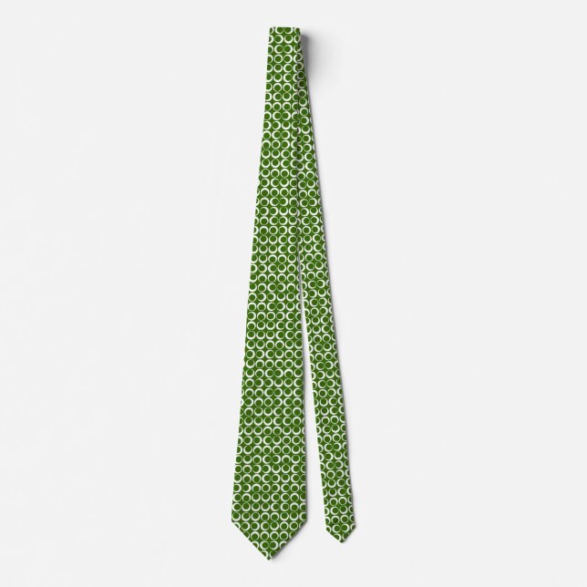 Irregular Holes - Green Neck Tie (Front)