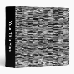 Irregular Lines - White on Black Binder