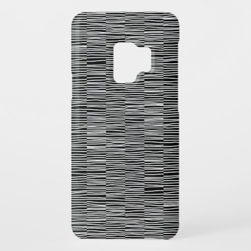 Irregular Lines _ White on Black Case_Mate Samsung Galaxy S9 Case