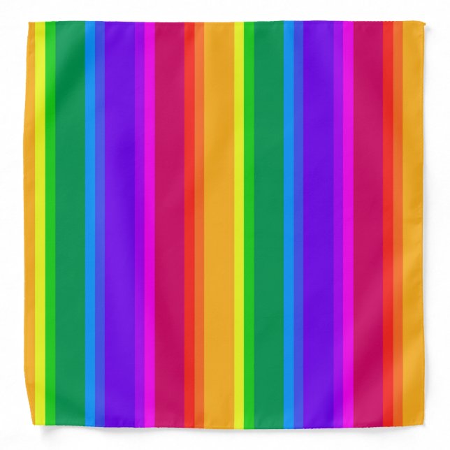Irregular rainbow stripes bandana (Front)