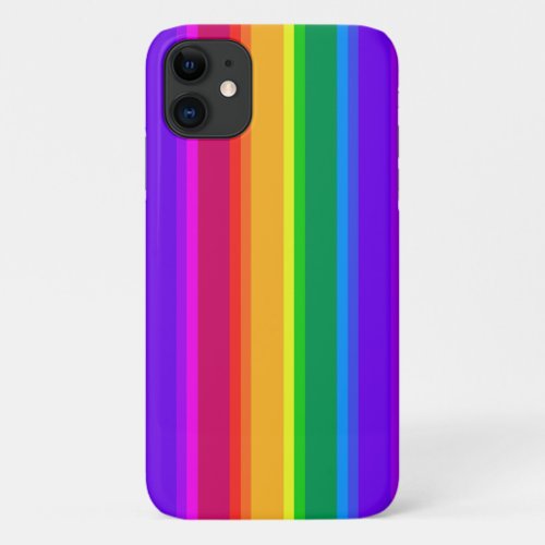 Irregular rainbow stripes iPhone 11 case