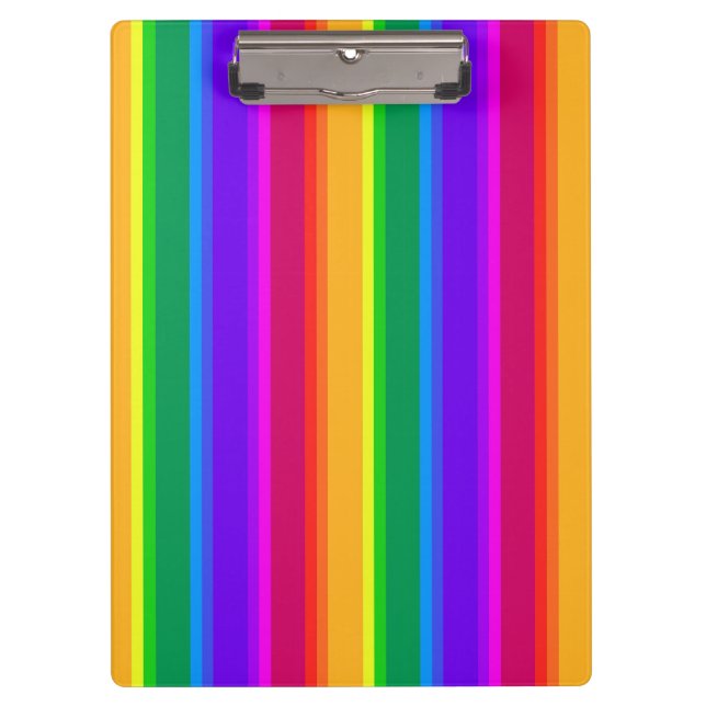 Irregular rainbow stripes clipboard (Front)