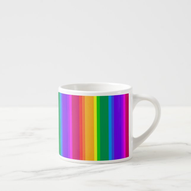 Irregular rainbow stripes espresso cup (Right)
