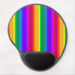 Irregular rainbow stripes gel mouse pad