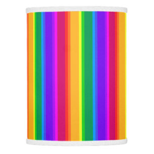 Irregular rainbow stripes lamp shade
