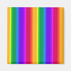 Irregular rainbow stripes magnet
