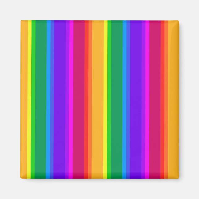 Irregular rainbow stripes magnet (Front)