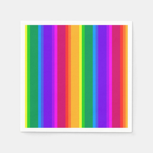 Irregular rainbow stripes napkins (Front)