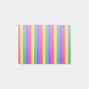 Irregular rainbow stripes post-it notes