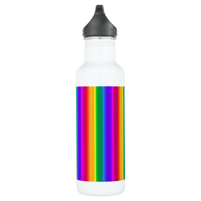 Irregular rainbow stripes stainless steel water bottle (Right)