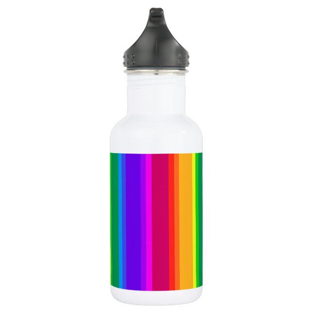 Irregular rainbow stripes stainless steel water bottle (Right)