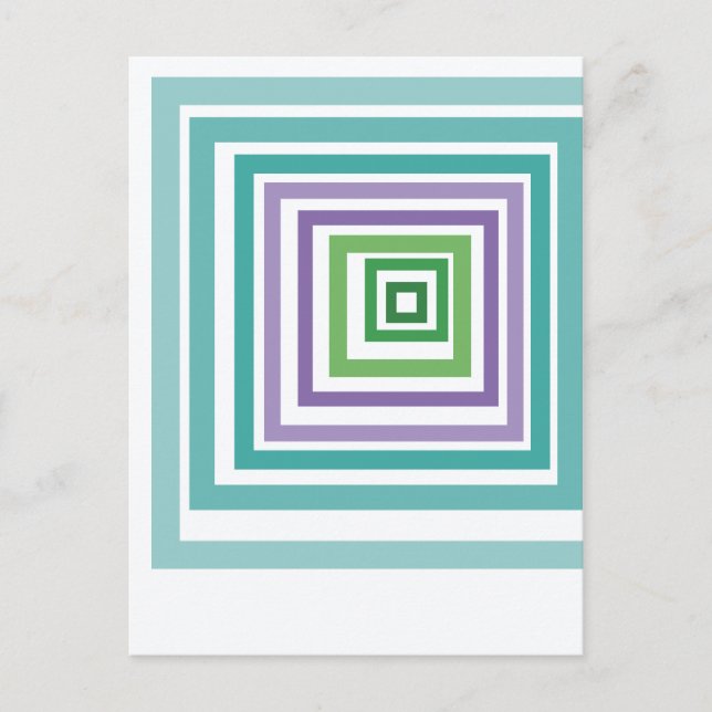 Irregular Squares  Postcard (Front)