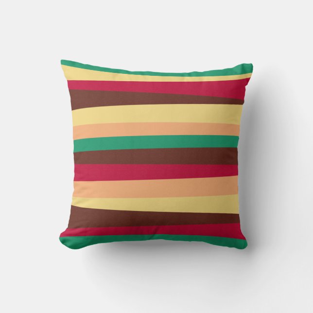 Irregular Stripes 02 (Horizontal) Throw Pillow (Front)