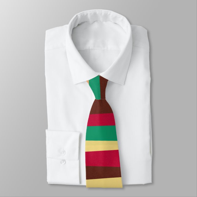 Irregular Stripes 02 Neck Tie (Tied)