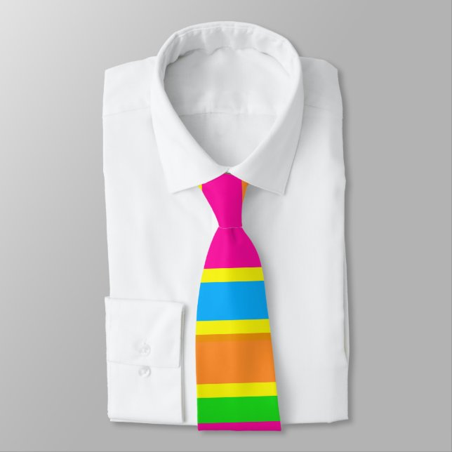 Irregular Stripes 08 Neck Tie (Tied)
