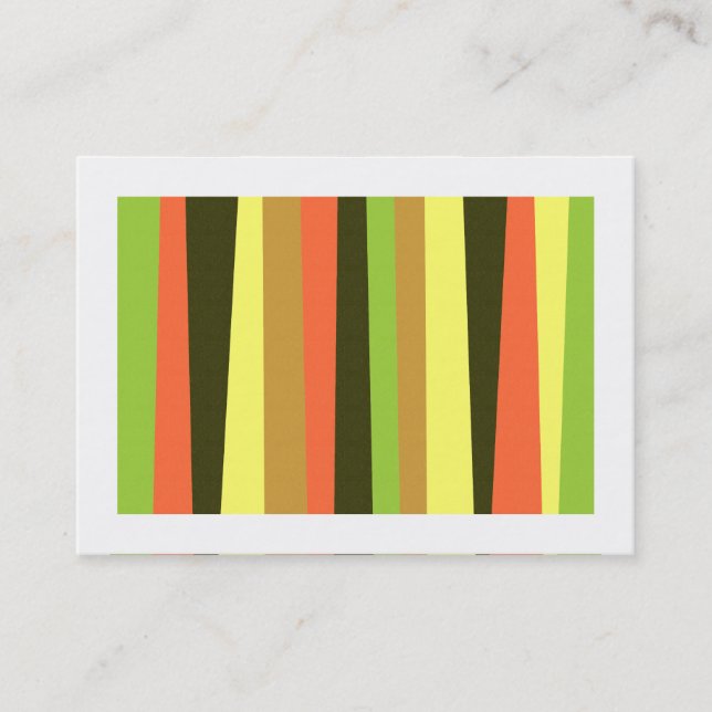 Irregular Stripes (Bordered) Business Card (Front)