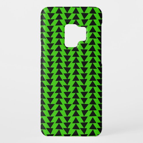 Irregular Triangles _ Black on Green Case_Mate Samsung Galaxy S9 Case