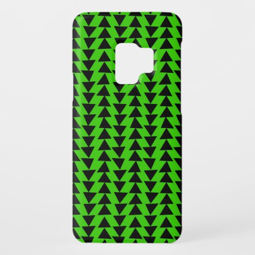 Irregular Triangles _ Black on Green Case_Mate Samsung Galaxy S9 Case