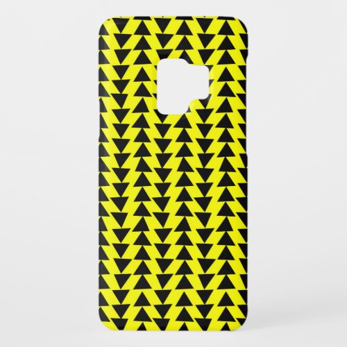 Irregular Triangles _ Black on Yellow Case_Mate Samsung Galaxy S9 Case