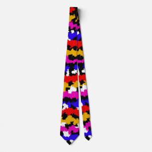 Irregular Urban Abstract Fractal Pattern Design Neck Tie