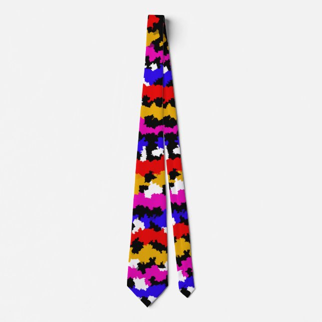 Irregular Urban Abstract Fractal Pattern Design Neck Tie (Front)