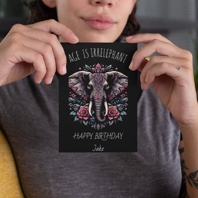 Irrelephant Birthday Thank You Card (Creator Uploaded)