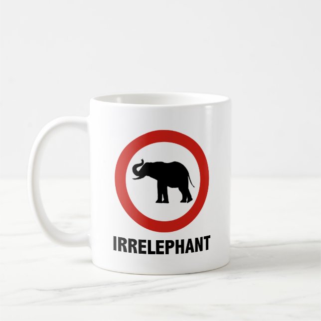 Irrelephant Coffee Mug (Left)