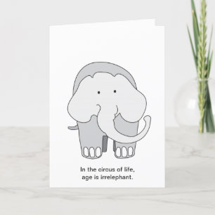 Irrelephant Elephant Birthday Card