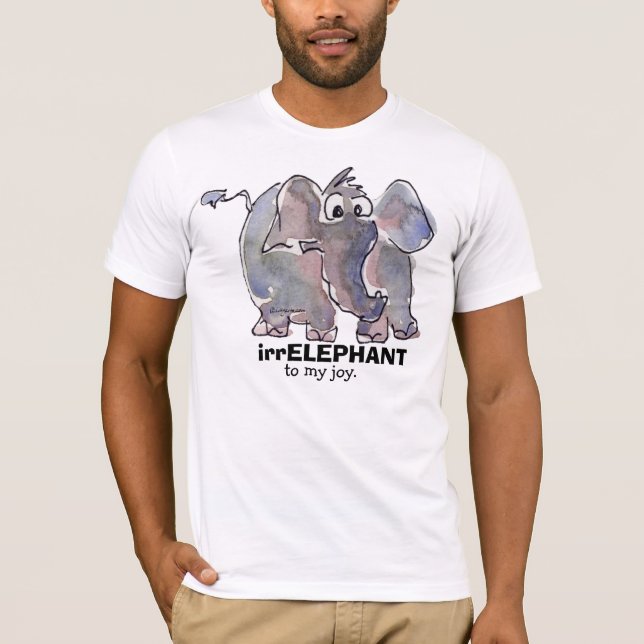 irrELEPHANT to my joy 3 cartoon T Shirt (Front)