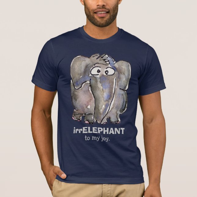 irrELEPHANT to my joy cartoon Dark T Shirt (Front)