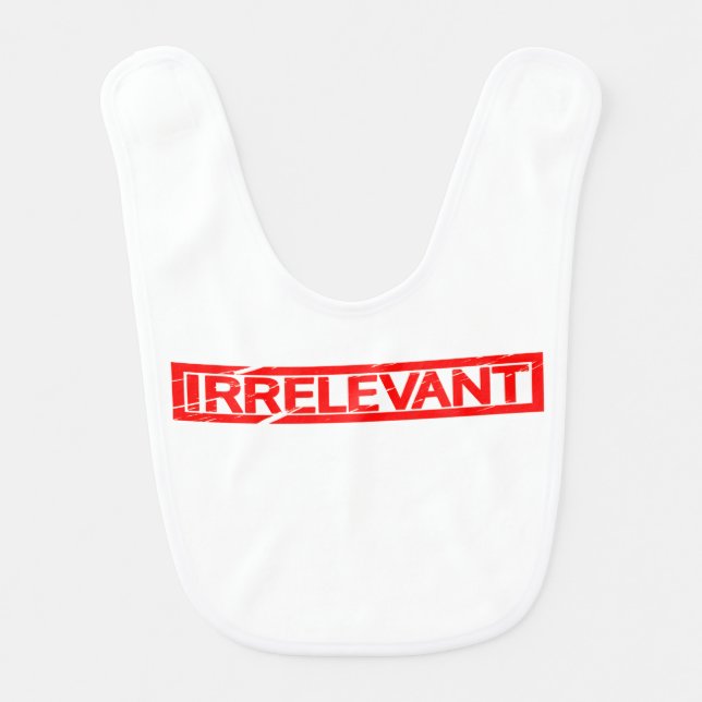 Irrelevant Stamp Baby Bib (Front)