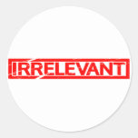 Irrelevant Stamp Classic Round Sticker