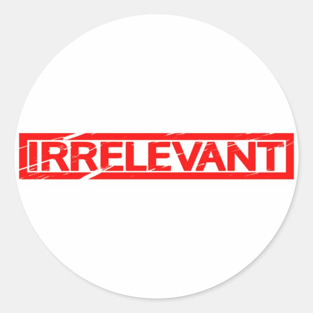 Irrelevant Stamp Classic Round Sticker (Front)