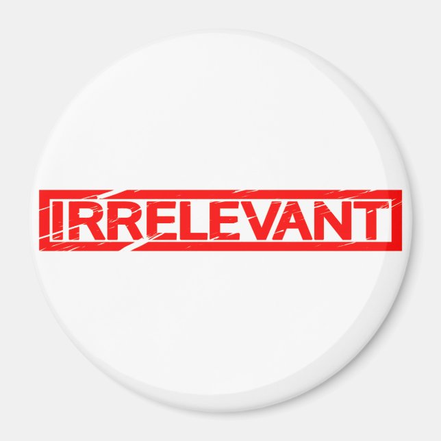 Irrelevant Stamp Magnet (Front)