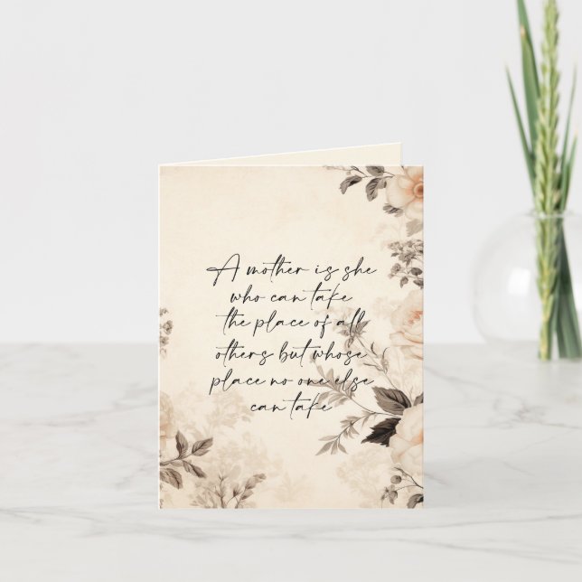 Irreplaceable Mother Holiday Card (Front)
