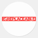 Irreplaceable Stamp Classic Round Sticker