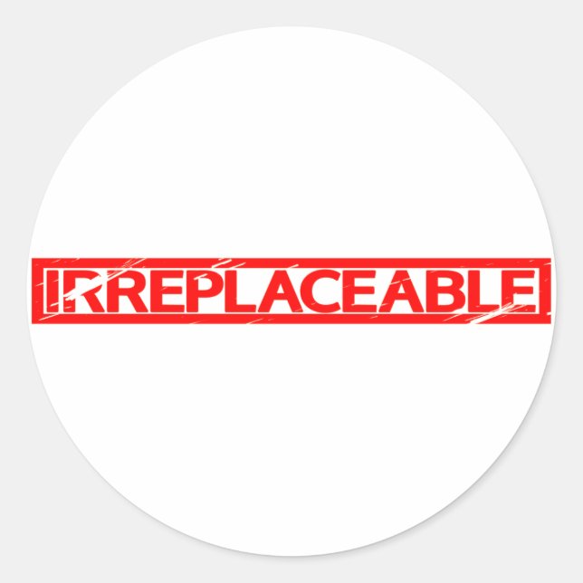 Irreplaceable Stamp Classic Round Sticker (Front)
