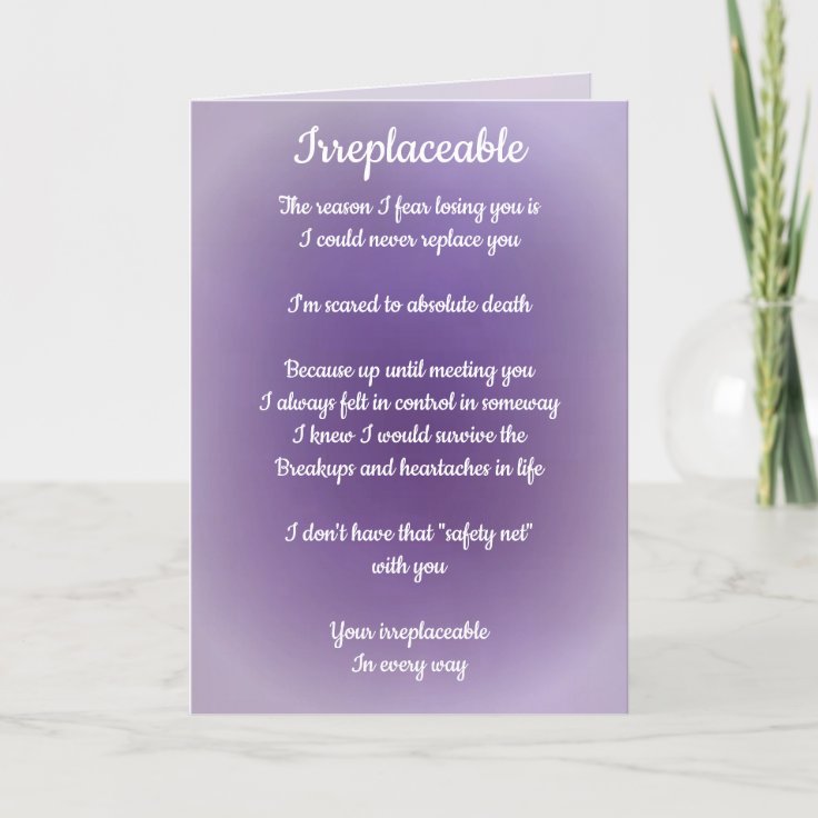 Irreplaceable Twin Flame Poem Holiday Card | Zazzle