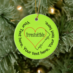 Irresistible Heart Ceramic Ornament